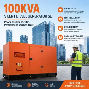 Heavy Duty 100kva 80kw Single Phase Containerized Diesel Generator with Automatic ATS Remote Control Monitoring