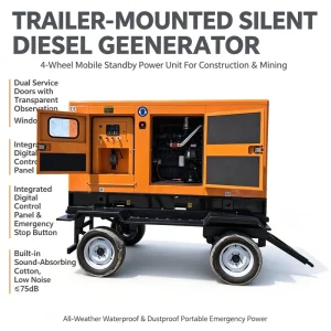 Heavy Duty 150kva 3 Phase 400v Soundproof Canopy Standby Prime Electric Power Diesel Generator