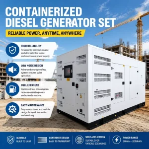 Heavy Duty 300kVA 240kw Containerized Diesel Generator Automatic ATS Remote Monitoring Container Generator