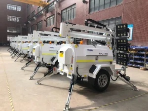 Heavy Duty 6x480W LED Light Tower Diesel Generator Outdoor Lighting Trailer Emergency Construction
