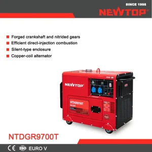 Heavy Duty Diesel Generator 532CC 7kW Silent Diesel Power Generator 5 hour Continuous Running Time