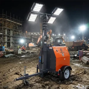 Heavy Duty Diesel Light Tower with Euro 5 EPA Engine for Industrial Construction