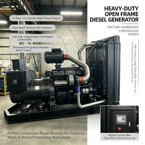 Heavy Duty Professional 438kva 3 Phase 400v Containerized Standby Prime Power Electric Station 350kva Diesel Generator