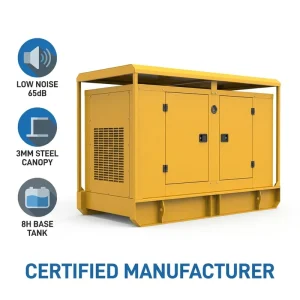 Heavy Duty Silent Diesel Generator Set 50kW 500kW Auto Start Remote Weatherproof Canopy Soundproof Industrial Power Station