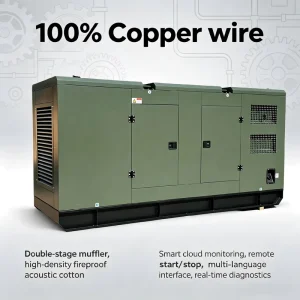 High Efficiency 25 30 35 40 45 50 120kVA Silent Diesel Genset with Low Fuel Consumption Engine for Farm & Construction Site