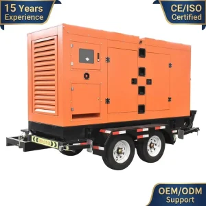 High Efficiency 50 kva Silent Diesel Generator Mobile Soundproof Power Generator 100 Kva Water Cooling for Industrial Use
