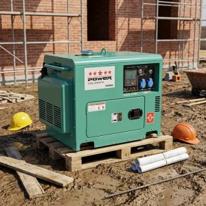 High Efficiency 5kW Silent Diesel Generator 6kVA Portable Single Cylinder Water Cooled Genset 25L Large Fuel Tank DC ATS