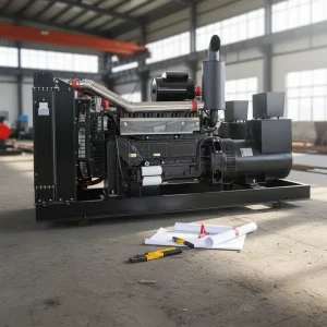 High Efficiency Open Type Diesel Generator Set Air Cooling Pure Copper Alternator