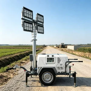 High Efficiency Remote Construction Site Solar Light Tower Light Tower Portable Outdoor Tower Light