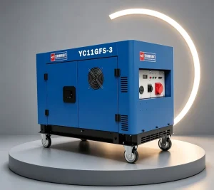 Home Backup Silent Diesel Generator 11kW 12kW Max V Twin Dual Cylinder Portable Diesel Genset AVR 25L Fuel Tank 1800 RPM