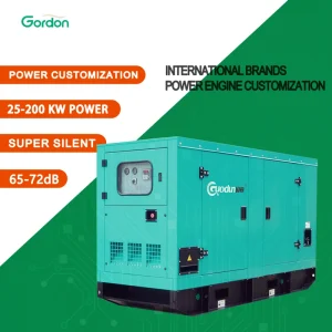 ISO9001 3 Phase 50Hz 1500RPM 20kVA 30 120kW Auto Start ATS Super Silent Diesel Generator Set