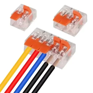 In Stock Wire Connectors 2 Pole 221 412 Electrical Quick Wire Connector Nylon Housing LED Light Terminal Block