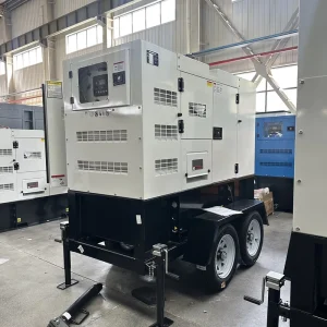 Rainproof 30Kw 30Kva Noiseless Three Phase Low Noise Level Water Cooled Silent Diesel Generator Set On Trailer