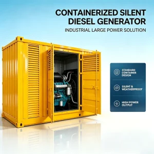 Industrial 30kva Three Phase Super Silent 150kva Soundproof Canopy Container Diesel Generator
