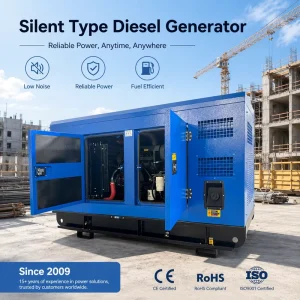Industrial Grade Weichai Series Silent Diesel Generator Set 60kW 80kW Soundproof Weatherproof Type for Large Scale Projects