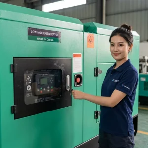 Industrial Low Noise Silent Diesel Generator Set SmartGen Auto Control Panel 3 Phase Factory Emergency Backup Power Genset