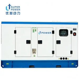 Industrial Three Diesel Generator Silent Type Canopy Stamford Alternator 1500 RPM 50 60 Hz DC Electric Start Water Cooled ATS CE