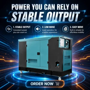 Industrial Yuchai Weichai 25kVA Super Silent Diesel Generator 20kW 3 Phase Soundproof ATS