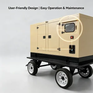 Infrastructure Project 3 Phase 40kva 50kva Silent Diesel Generator 380v 50hz 100kva