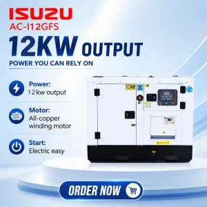 Isuzu 12KW 15KVA Silent Diesel Generator Set Optional Isuzu Engine 3 Phase Water Cooled Power Generator Home Use