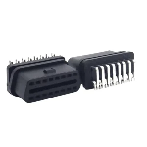 J1962 OBD Female Plug With 90 Degree Nickie Plating Pin Female Socket OBD2 Female Socket OBD Auto Connector