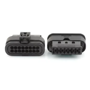 Jinhang16p HB 16-pin Female Copper Contact Nylon Housing IP67 Waterproof Automotive Electrical Wiring Connector