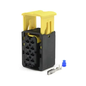 Jinhang8P NCB New Energy Black Waterproof Car Plug Connector 8 pin EV Wire to wire 1.6mm Heavy Duty Series Brass Contact Nylon