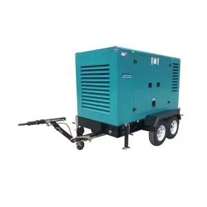 KC-30 30-50KW Small Silent Mobile Diesel Generator Trailer with Auto Start Open Frame ATS AC 3 Phase
