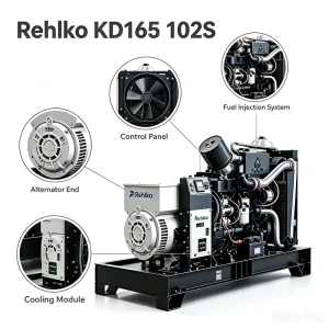 KD Series KD165 102S 132kW Diesel Generator Set Standby Power for Hospital Data Center Commercial Building