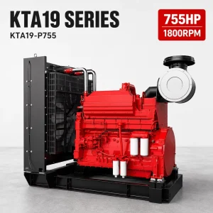 KTA19-P755 Water Cooled 755hp 1800rpm Industrial Water Pump Diesel Engine for Heavy Construction Equipment