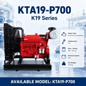 KTA19 Series KTA19-P700 470KW 1800RPM Diesel Engine for Industrial Water Pump Station High Flow Continuous Operation