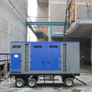 Leiteng Portable Mobile Power Station Diesel Generator Four wheel Trailer Silent Type 1000kW AC Single Phase Remote Control