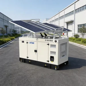 Leton Mobile Solar Hybrid Generator Deployable Solar Array Island Microgrid Hybrid Microgrid System