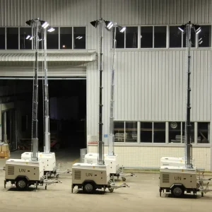 Lighting Tower 9m Portable LED Light Tower with Diesel Generator for Construction Roadwork Emergency Working Light