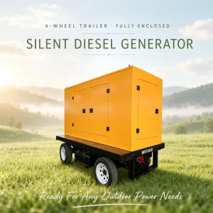 Long Running Single 3 Phase Diesel Generator Backup Power System Super Silent Diesel Generator