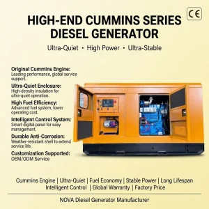 Low fuel consumption Silent Diesel Generator Sets Equipped with All copper Alternators