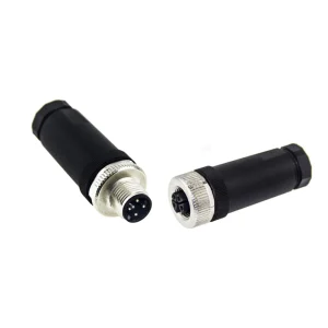 M12 Auto Sensor Connector Straight Assembly Plastic Plug Male Female 2Pin 3Pin 4Pin Din M12 Adaptor Connector Copper for Power