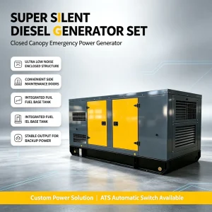 MST 200kW Silent Diesel Generator 250kVA Canopy Engine 24V DC Electric Start 3 Phase Diesel Generator Silent Type