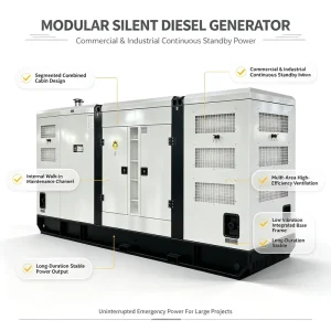 MST Engineering Project Super Silent Diesel Generator Soundproof Enclosed Marine Diesel Generator