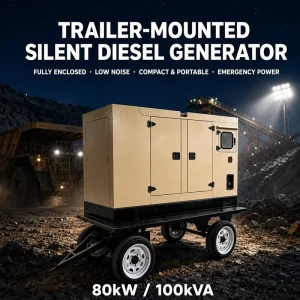 MST Silent Mobile Trailer Diesel Generators with High Safety Rainproof & Sunproof Performance Standby diesel Generator