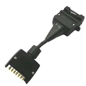 Made in China Australia Flat 12 Pin Socket Female to 7 Pin Flat Plug Male Connector Adapter