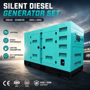 Magnetic Diesel Flywheel Generator 10KVA 20 KVA 75 KVA 125KW Auto Remote Open Frame Super Silent Automatic Transfer Switch