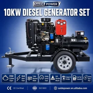 Mall Home Used Silent Diesel Generator 12kva 10kw 15kw Powered By Two Cylinder 2110D Engine 220V 2105