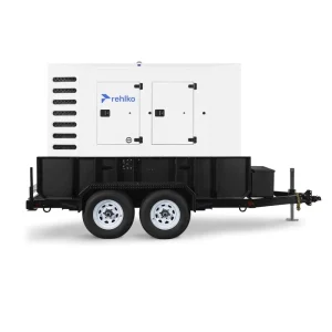 Mobile American Style Trailer Auto Open Frame Soundproof Canopy Diesel Generator 150kw 187.5kVA Commercial Construction