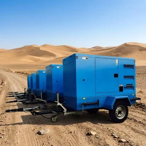 Mobile Diesel Generator Welder 40kw 50kva 50Hz Silent Type Rainproof AC 1/3 Phase 12V DC Electric Start ATS Wheels