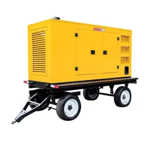Mobile Diesel Generator With Trailer Silent Box Rainproof Portable Emergency Power Supply