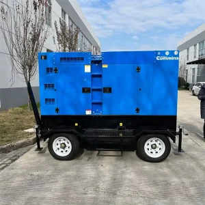 Mobile Home 80Kw 100Kva 120Kva Silent Diesel Generator With Trailer Self Start Emergency Backup Power 3 Phase 400V 50Hz Genset