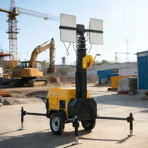 Mobile LED 5m 7m 9m Diesel Generators Lighting Tower Airport Dedicated Light Tower Trailer