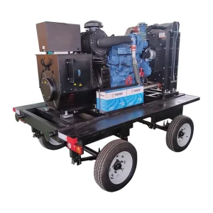 Mobile Power Generator Station 100kw Silent Generator Trailer 125kva Diesel Trailers Generator With Wheels by Hengli Engine