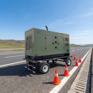 Mobile Power Station 150KW Silent Open Frame Diesel Generator Trailer with Auto Start ATS 50 60Hz Wheels